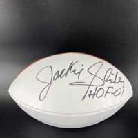 HOF - Rams Jackie Slater Signed Panel Ball With HOF 01 Inscription