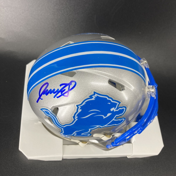 NFL - Lions Isaac TeSlaa Signed Mini Helmet