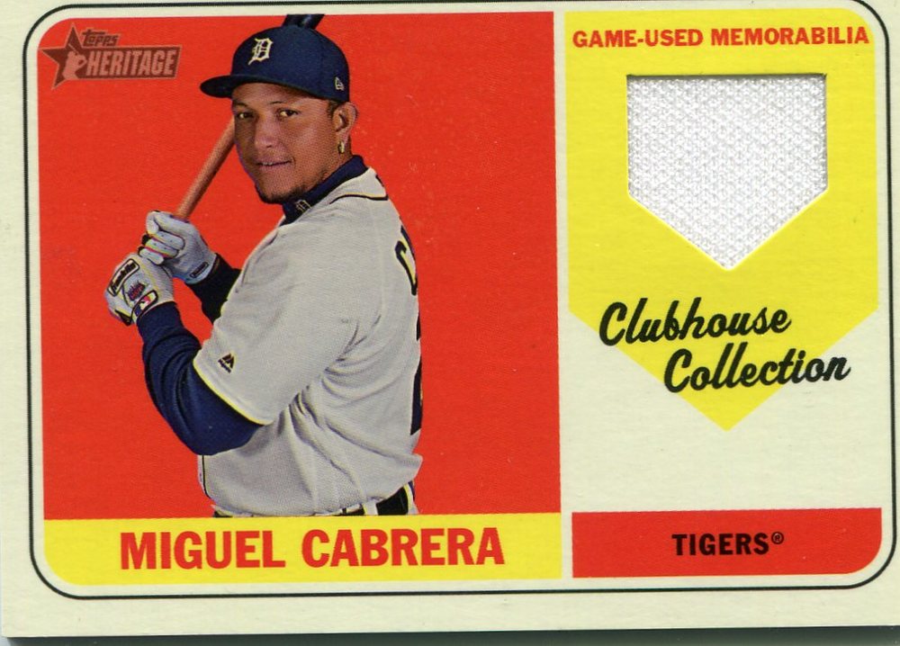2018 Topps Heritage Clubhouse Collection Relics #CCRMC Miguel Cabrera