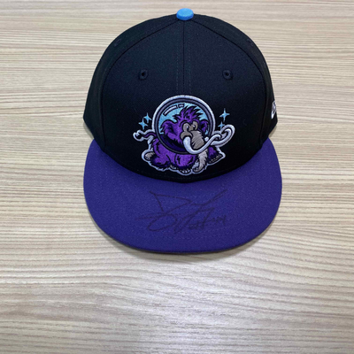 #44 - Thayron Liranzo Game-Used Moon Mammoths Hat