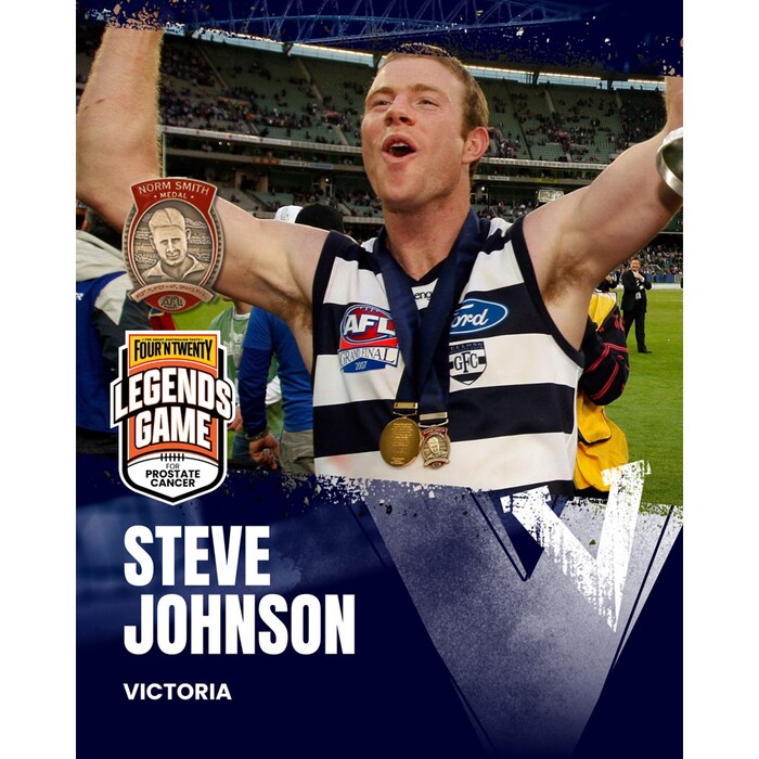 Photo of Steve Johnson Victoria 2025 Legends Game Match-Worn Guernsey