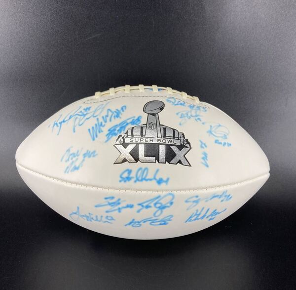 NFL - Seahawks Multi Sign Super Bowl XLIX Panel Ball Signed By Over 25 P...