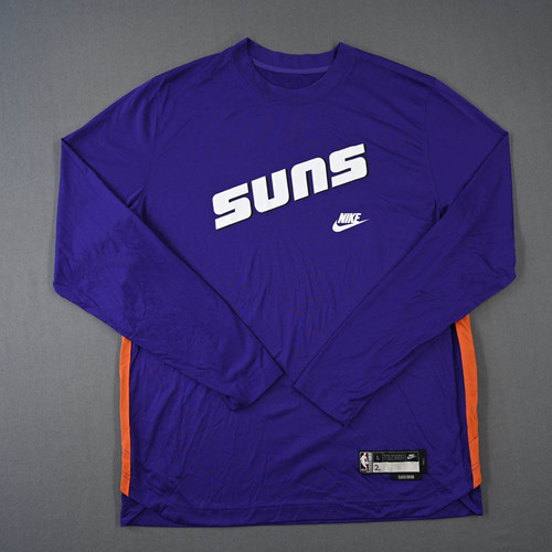 Image of Okogie, Josh - Phoenix Suns - Game-Issued Classic Edition Long-Sleeved Shooting Shirt - 2022-23 NBA Season
