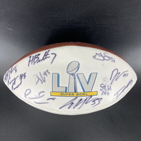 NFL - Chiefs Multi Sign Panel Ball With Super Bowl 54 Logo Signed By Pat...