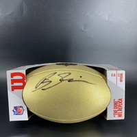 NFL - Chargers Brenden Rice Signed Gold Composite Football