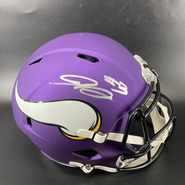 NFL - Vikings 2023 1st Round Pick Jordan Addison Signed Replica Speed He...