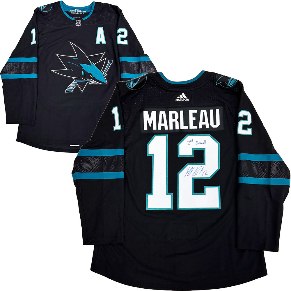 Patrick Marleau Autographed San Jose Sharks adidas Pro Jersey w/2ND OVERALL Inscription