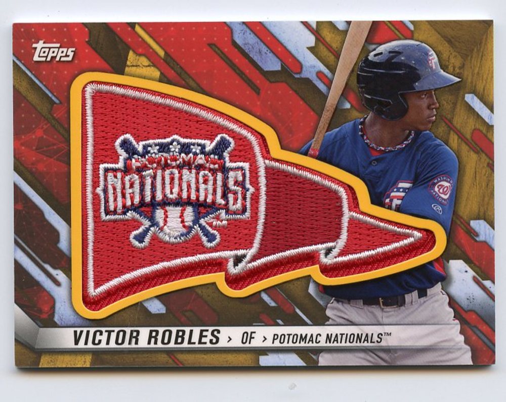 2017 Topps Pro Debut Pennant Patches Gold #PPVR Victor Robles