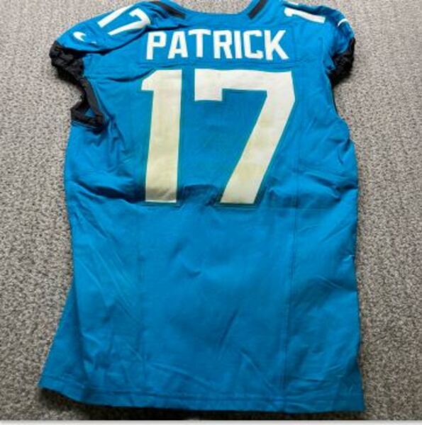 London Games - Jaguars Tim Patrick Game Worn Jersey (10/19/2025) Size 42...