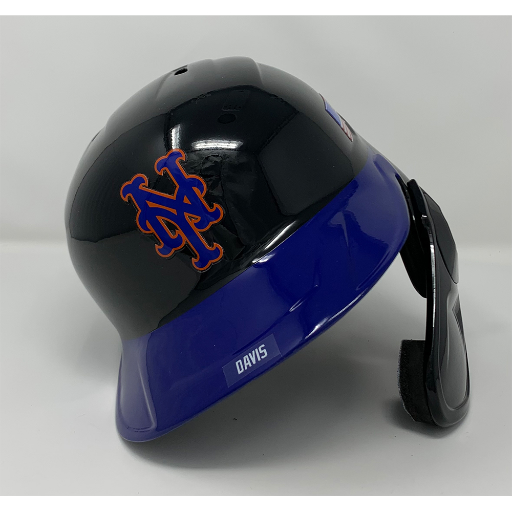 J.D. Davis 28 Game Used Batting Helmet with American Flag Decal