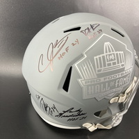 HOF - Multi Signed Replica Slate HOF Speed Helmet Signed by 2024 HOF Ind...