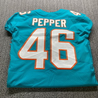 NFL - Dolphins Taylor Pepper Game Cut Jersey Size 42