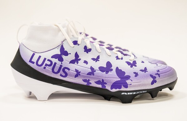 MCMC - Commanders Chris Rodriguez 2025 Custom Cleats supporting Lupus Fo...