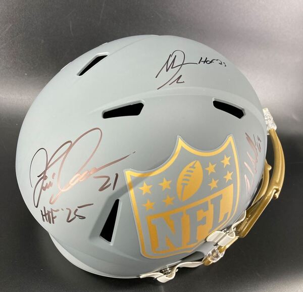 HOF - Multi Sign NFL Shield Replica Slate Helmet Signed By 2025 Inductee...