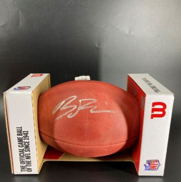 NFL - Chargers Brenden Rice Signed Authentic Football