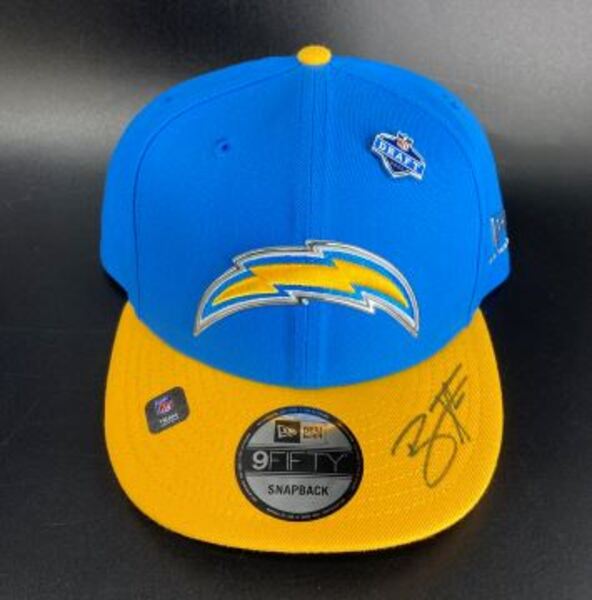 NFL - Chargers Brenen Thompson Signed Hat With 2026 Draft Pin