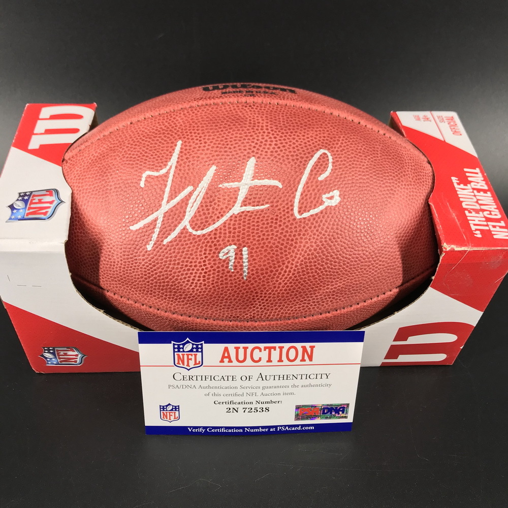 NFL Eagles Fletcher Cox Signed Authentic Football The official