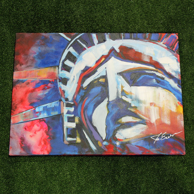 Joe Everson Statue of Liberty Autographed Painting