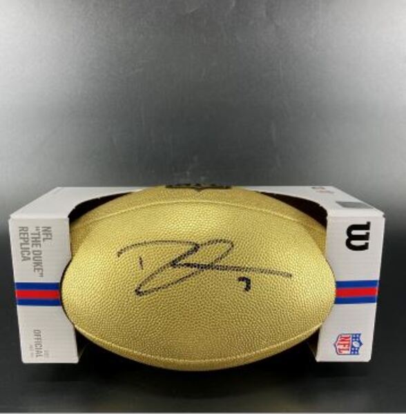 NFL - Chargers Derwin James Signed Gold Composite Football