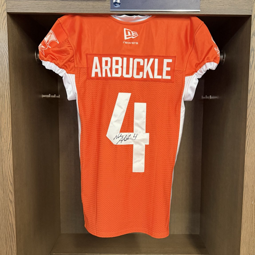 #4 Nick Arbuckle Signed Toronto Argonauts NDTR Warmup Worn Jersey (Sz XL)
