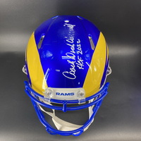 HOF - Rams Dick Vermeil Signed Authentic Speed Helmet (Slightly Smudged)