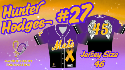 Maddie's Fight Foundation Jersey #27 Hunter Hodges