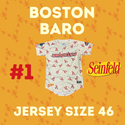 #1 Boston Baro Game Used Seinfeld Jersey (Size 46)