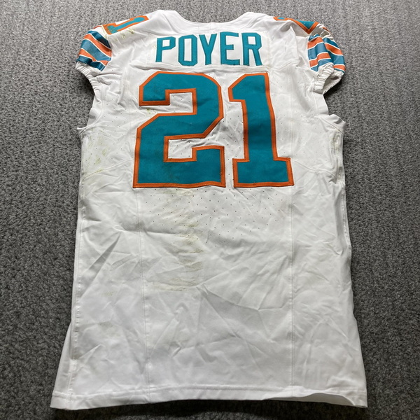 STS - Dolphins Jordan Poyer Game Worn Jersey (11/28/2024) Size 40 With J...