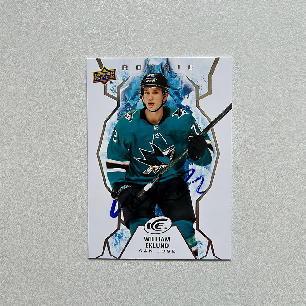 2021-22 UD Ice #116 WILLIAM EKLUND Autographed Rookie Card