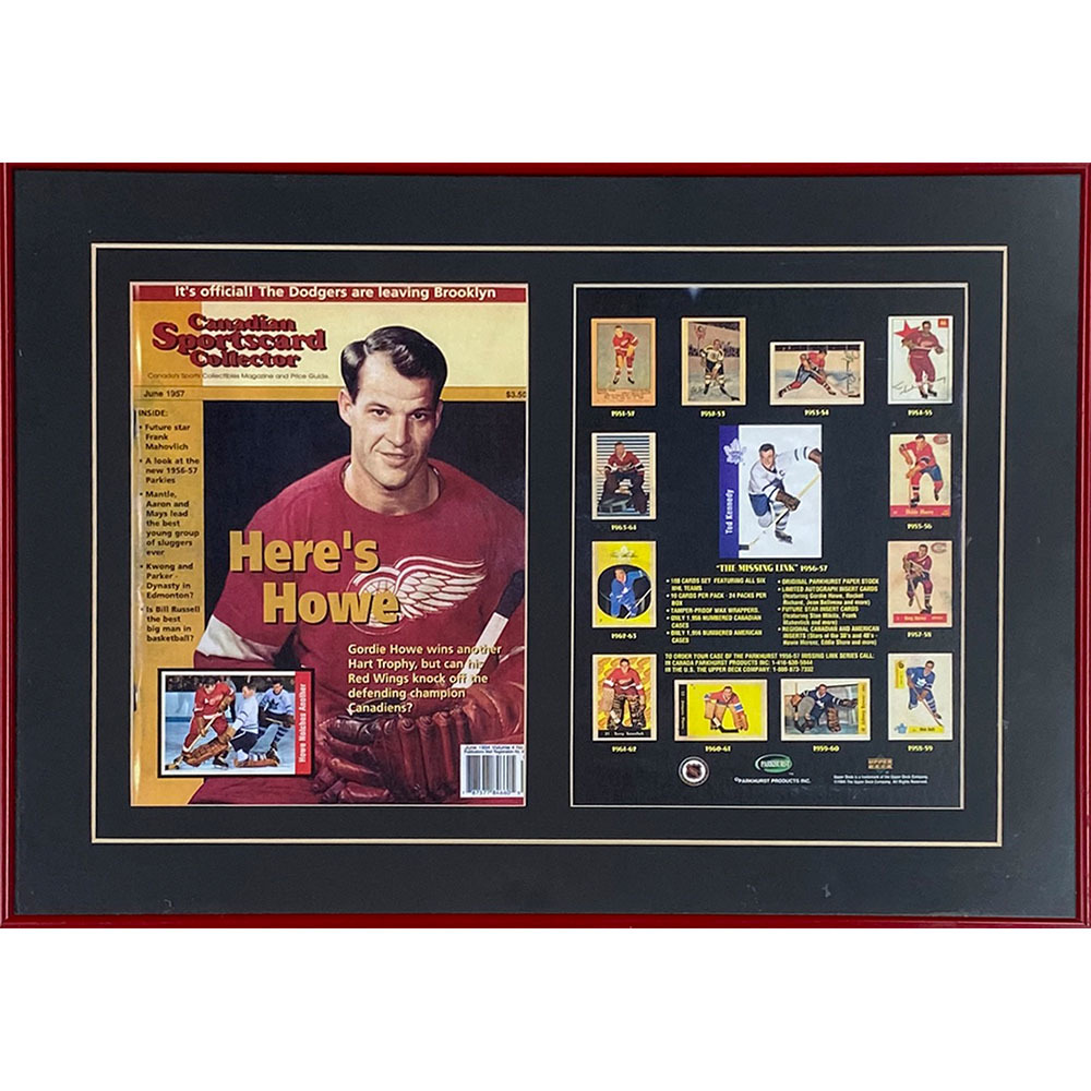 Gordie Howe Framed Magazine Proof