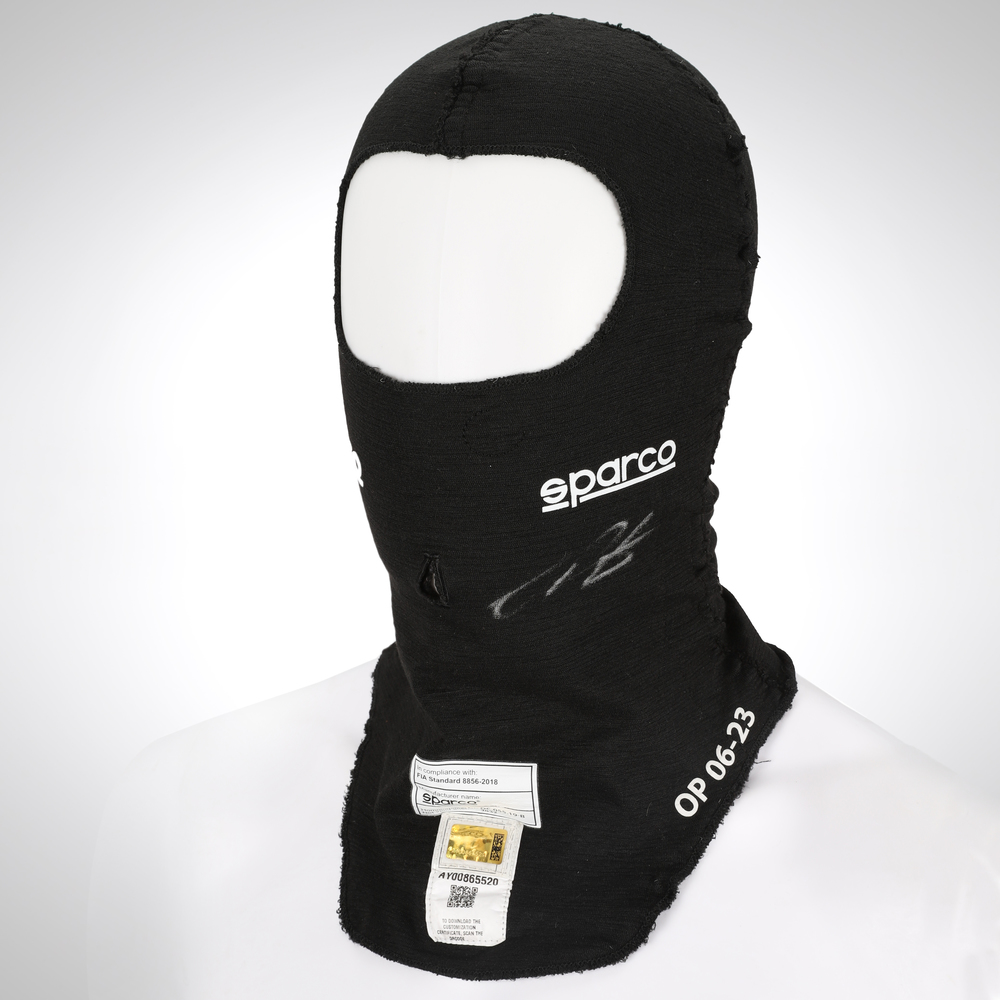 Oscar Piastri 2023 McLaren F1 Team Signed Race Used Balaclava Spanish