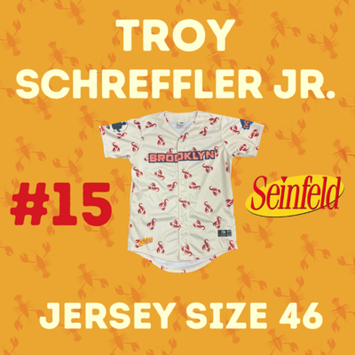 #15 Troy Schreffler Jr. Game Used Seinfeld Jersey (Size 46)