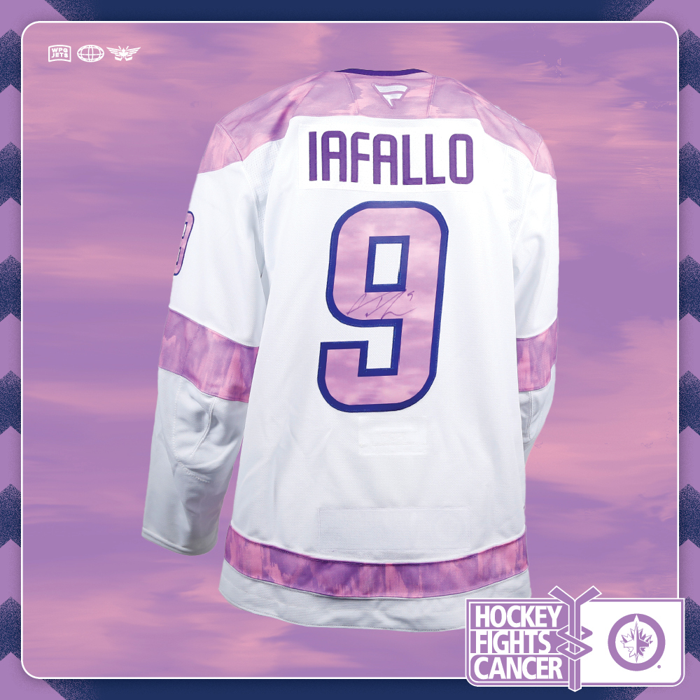 Alex Iafallo #9 Team Issued Limited Edition Autographed Hockey Fights Cancer Jersey
