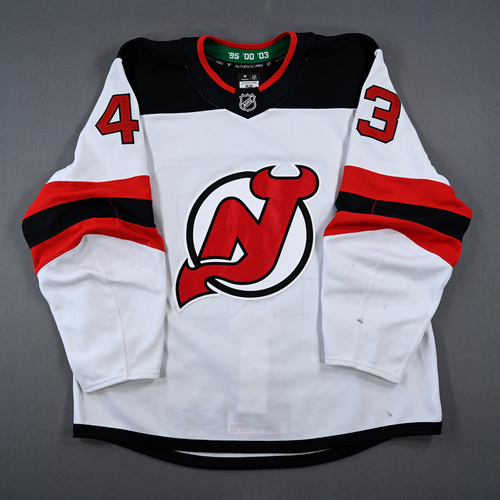 Image of Hughes, Luke<br>White Set 2<br>New Jersey Devils<br>2024-25<br>#43