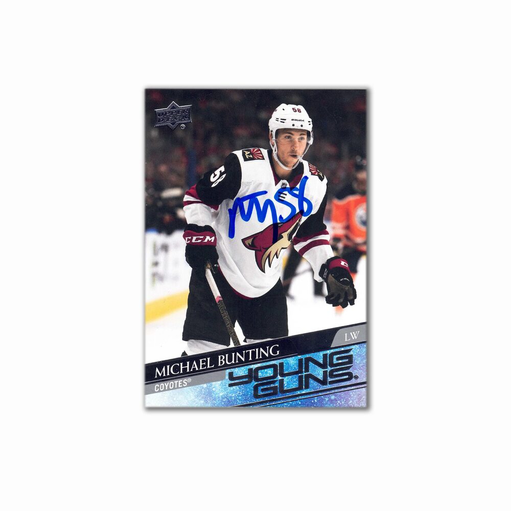 2020-21 UD Young Guns #727 MICHAEL BUNTING Autographed Rookie Card