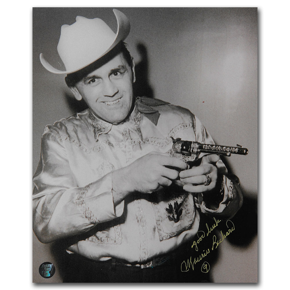 Maurice Richard Autographed Cowboy 8X10 Photo