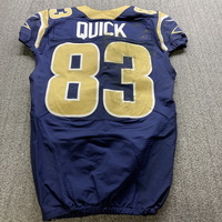 NFL INTERNATIONAL SERIES - RAMS BRIAN QUICK GAME WORN RAMS JERSEY (OCTOB...