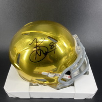 HOF - Notre Dame Tim Brown Signed Mini Helmet with HOF 15 Inscription