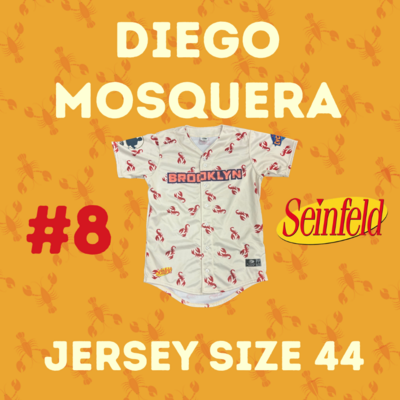 #8 Diego Mosquera Game Used Seinfeld Jersey (Size 44)