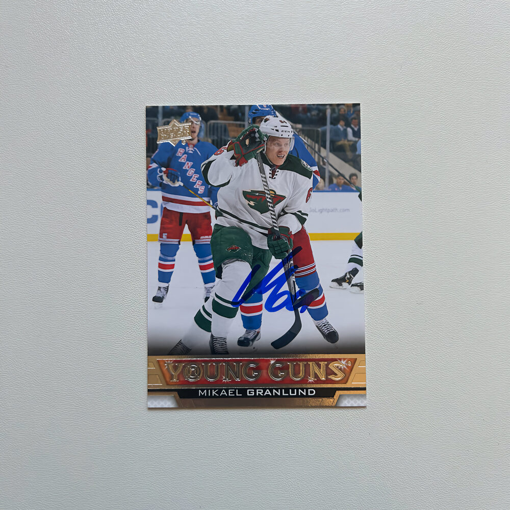2013-14 UD Young Guns #474 MIKAEL GRANLUND Autographed Rookie   Card