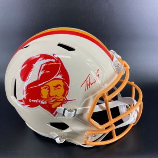 NFL - Buccaneers Ted Hurst Signed Replica Retro Helmet