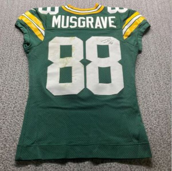 STS - Packers Luke Musgrave Signed Game Worn Jersey (11/10/2025) Size 44...