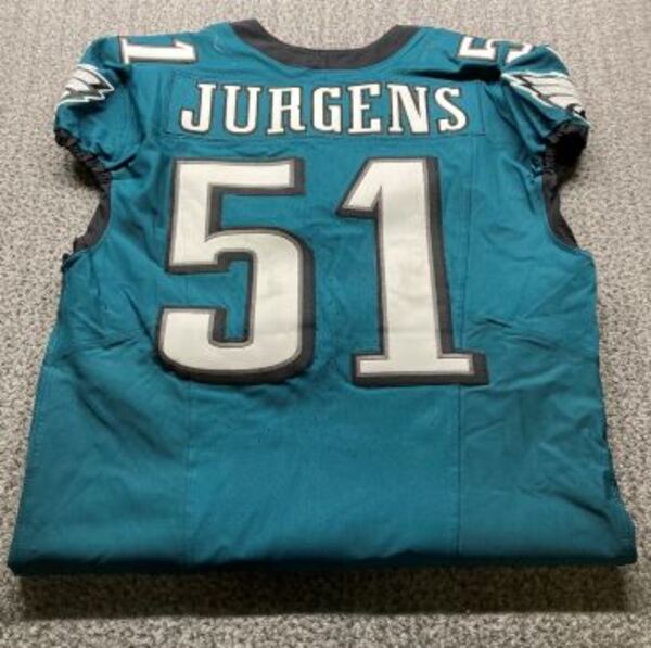 Crucial Catch - Eagles Cam Jurgens Game Worn Jersey 10/05/2025 Size 46