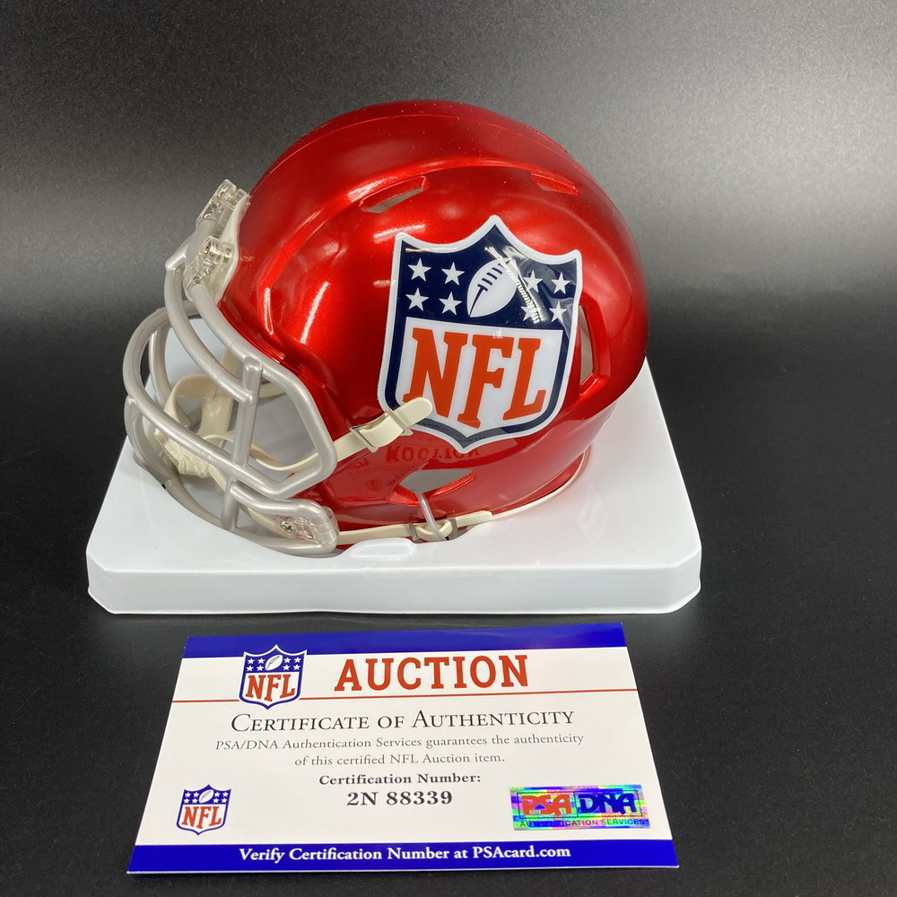 NFL Auction Bills Head Coach Sean McDermott Signed NFL Flash MiniHelmet