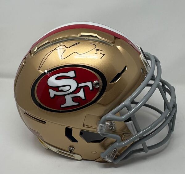 Fred Warner Autographed Helmet - Supporting the 49ers Foundation