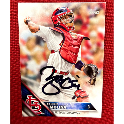 Yadier Molina Autographed TOPPS Card