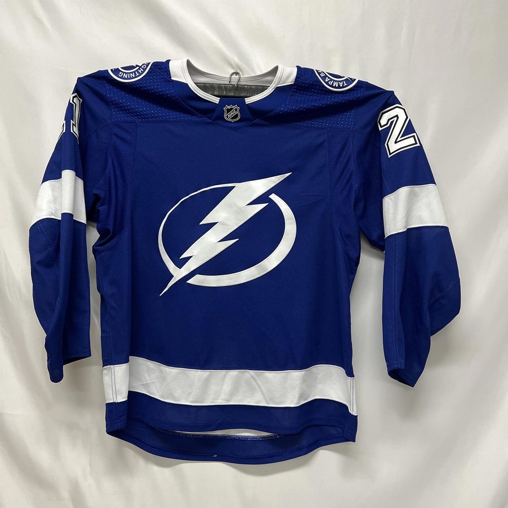 AHL Authentic 201819 Tampa Bay Lightning Jersey Game Worn by 21