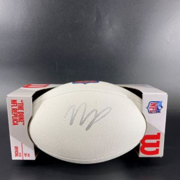 NFL - Raiders Nesta Silvera Signed White Composite Football