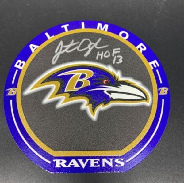 HOF - Ravens Jonathan Ogden Signed 3D Metal Wall Art (8x8)