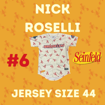 #6 Nick Roselli Game Used Seinfeld Jersey (Size 44)